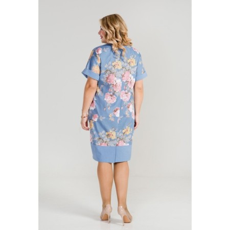 Women's dress, size 54, blue color-5