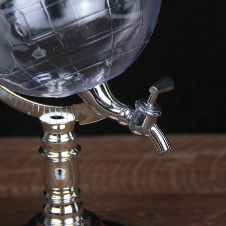 Beer Tower with a funnel "Earth ball", 1.9 l, silver color-11