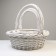 Stick of baskets, 49x18/45 cm, 39x16/38 cm, 30x13/33 cm, white, willow