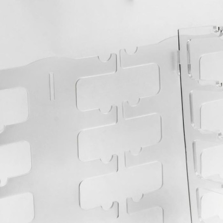 Glasses of 10 seats, 32 × 13 × 31 cm, table, transparent color-3
