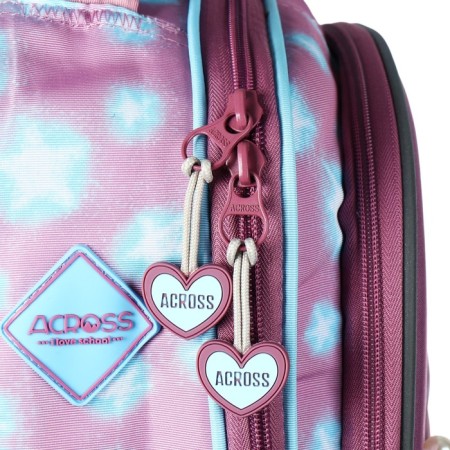 School backpack 37 x 28 x 13cm, ergonomic back, Across 557, + bag, pink-8