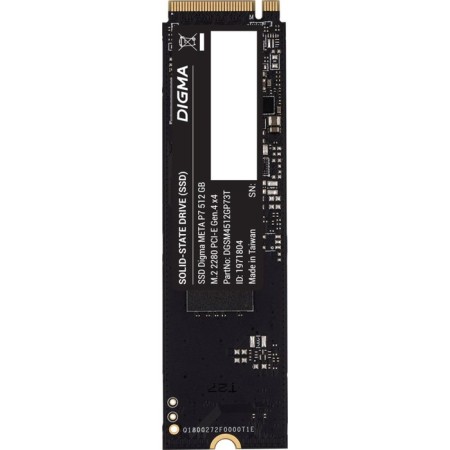 SSD Digma PCIE 4.0 X4 512GB DGSM4512GP73T META P7 M.2 2280-7