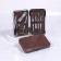 The manicure set of "reptile", 8 objects, in a case, brown color
