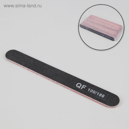 File - emery, abrasiveness 100/180, 18 cm, packing 20 pcs, black color-1