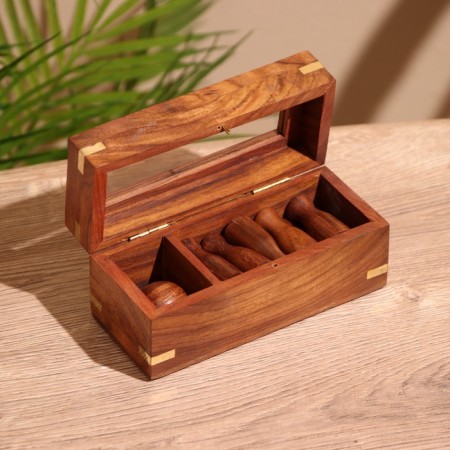 Bowling game "Bowling" 15x6x7 cm, tree shisham-5