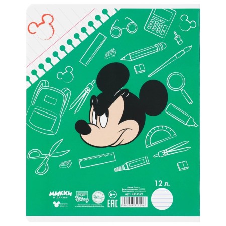 A set of notebooks 20 pieces, 12 sheets, Mickey Mouse-17