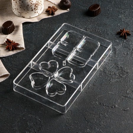 Form for chocolate and sweets "Mercy", 8 cells, 20 × 12 × 2.5 cm-1
