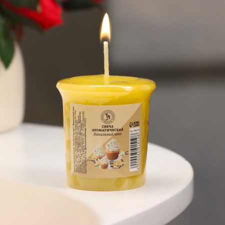 Aromatic candle "Vanilla cupcake", vanilla cake, 5x4.5 cm