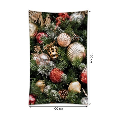 Decorative panel with photo printing "Festive decoration", vertical, size 100x150 cm-1