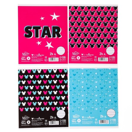 Notebook in a line of 24 sheets, 4 types of mix, cover coated cardboard, Minnie Mouse-3