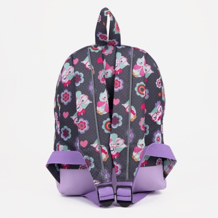 Baby backpack on lightning, external pocket, gray/pink color-1