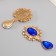 Decor for creativity metal, rhinestones "Crystal in a flower with a suspension" 5.5x2.8x0.7 cm