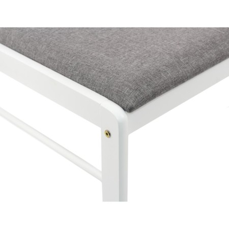 Wooden Camel Stew Massive/Fabric, White/Gray 40.5x43x84 cm-5