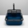 Toilet with transparent sides with a scoop and filter, 40 x 28 x 16 cm, blue