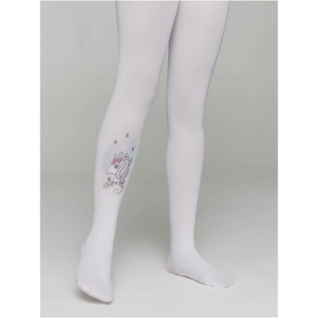 Pantyhose children from microfiber CONTE Elegant Beauty, height 146-152 cm, Bianco color-2