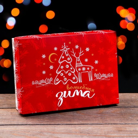 Gift box team "Snowflakes", 21 x 15 x 5.7 cm-1
