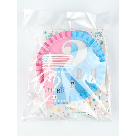 Set of disposable dishes "Gender Pati", 17 items-2