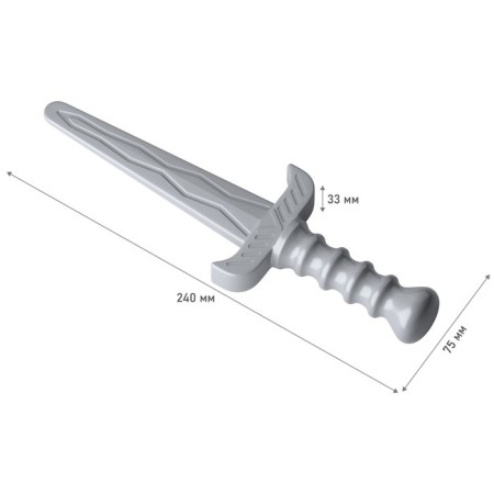 Plastic dagger, silver color-1