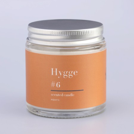 Свеча ароматическая "Hygge" #6 Манго, соевый воск, в банке, 90 г-12