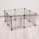 Coaters 8 sections, metal, black, 70 x 70 x 35 cm, (35 x 35 cm link)