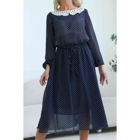 Women's dress, size 42, blue color-2