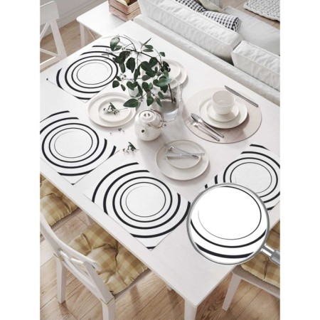 Set of napkins for setting the table "Classic spiral", rectangular, size 32x46 cm, 4 pcs-1