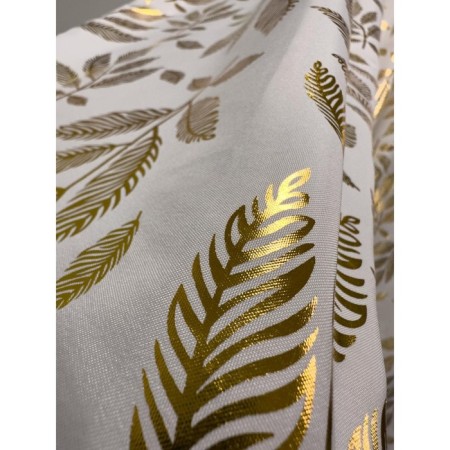 Bath curtains with Joy Home Rings "Golden Leaves", 180x200 cm-1