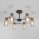 Amado chandelier, 6x15W E14, bronze color, black