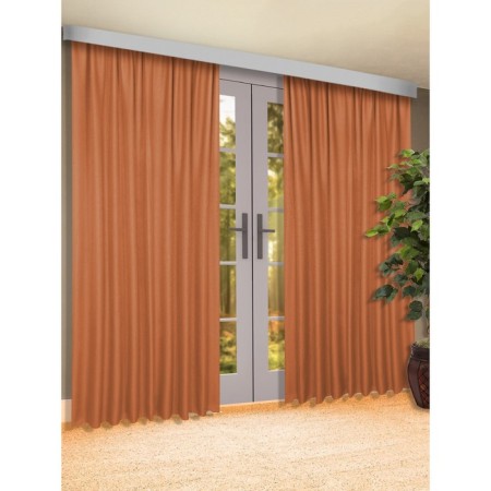 Blackout curtains, size 160x250 cm - 2 pcs, brick color