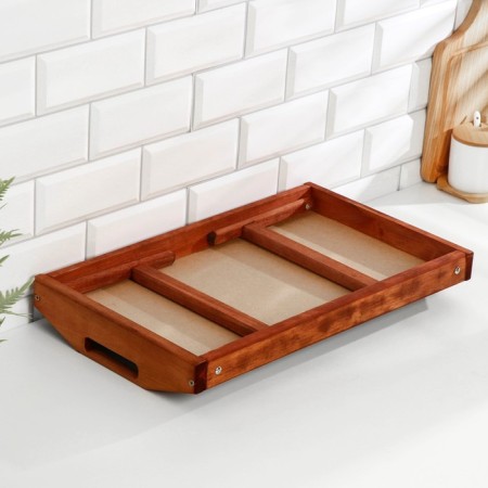 Folding breakfast table, 50 × 30cm, with handles, sea-7
