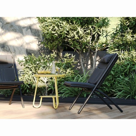 Hakon chair, 600 × 800 × 850 mm, artificial rattan, black color-2