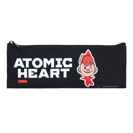 Penal soft, 1 compartment 75 x 195 mm, flat, Hatber, "Atomic Heart" Black NPK_64212-1