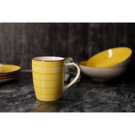Mug ceramic shade "Sea World", 360 ml, yellow color-5