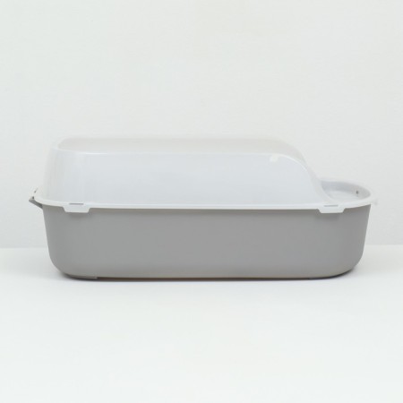 Toilet with board, 50x35x18 cm, gray-4