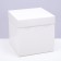 The box is folding, the lid is, white, 15 x 15 x 15 cm
