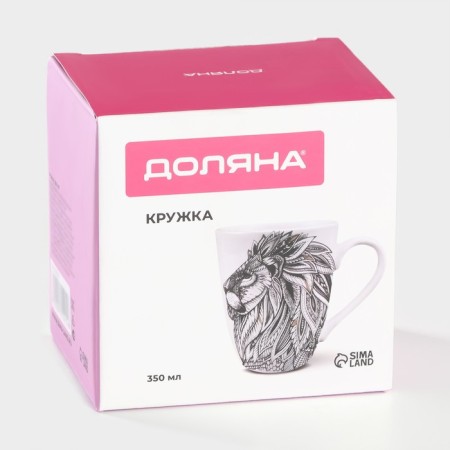 Porcelain share mug "King of animals", 350 ml-6