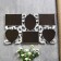 Photo frame plastic in 6 photos 10x15, 12x12 cm "curls" white 31.5x53 cm