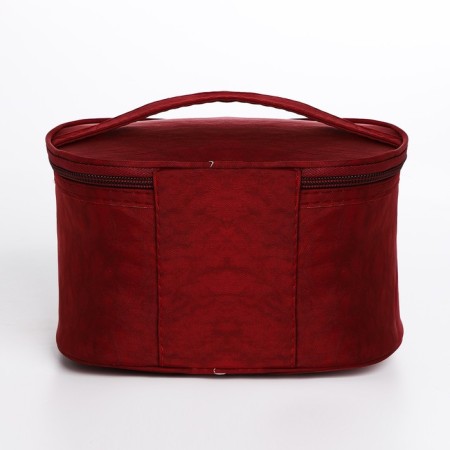 Cosmetic bag with lightning, burgundy color-1