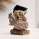 Figure "Owl" beige, 12x8x6cm