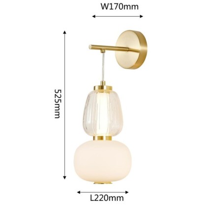 Wall lamp Bella 170 mm, 220 mm, LED 19W-2