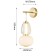 Wall lamp Bella 170 mm, 220 mm, LED 19W