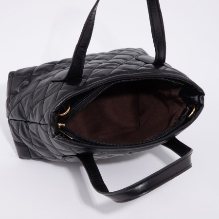 Bag Female Tout with zipper, black color-5