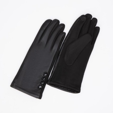 Gloves are female, dimensionless, without insulation, black color