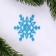 New Year's set for the decor "Snowflakes" 5 pcs., 7 cm, blue color