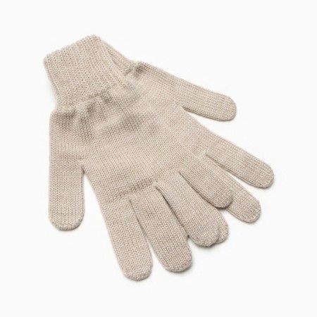 Female gloves, beige color, size 18-1