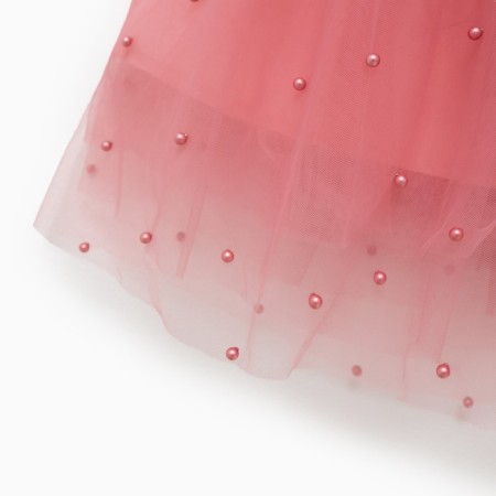 Children's dress with beads kaftan p. 30 (98-104 cm), pink-6