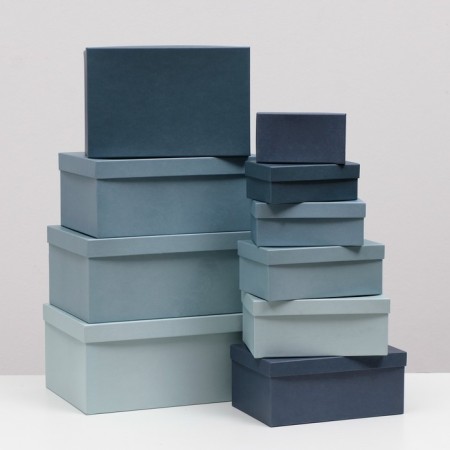 Set of boxes 10 in 1 "barracudus" 30.5 x 20 x 13 - 12 x 6.5 x 4 cm