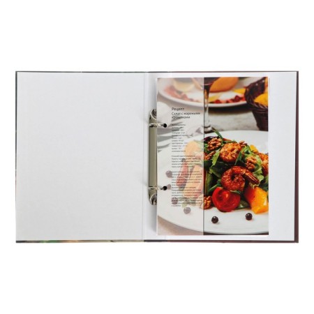 A book for recording culinary recipes A5, 80 sheets on the rings "Seafood", solid cover, colored separators, an offset unit-3