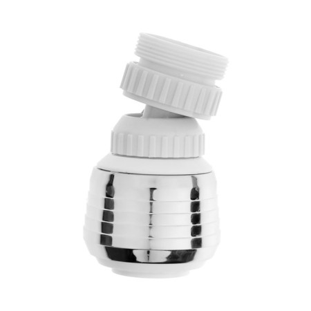 Zein aerator, with stream adjustment, rotary, 2 modes, plastic, white/chrome-3
