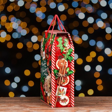Gift Folding Box "Emerald Vintage" 23 x 10 x 33 cm-2